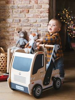 Spielzeug-Baby-Schaukeltiere, Lauflernwagen, Lauflernhilfe & Rutschfahrzeuge-Lauflernwagen LASTER, Holz FSC®