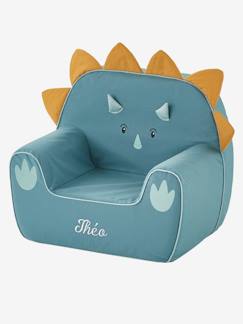 Kinderzimmer-Kindermöbel-Kinderstühle, Kindersessel-Kinderzimmer Sessel in Dino-Form, Triceratops, personalisierbar
