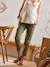 Umstandshose aus Baumwoll-Stretch, Chino - khaki - 4