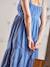 Trägerkleid für Schwangerschaft & Stillzeit, Musselin - altrosa+blau - 9