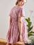 Kurzes Kleid für Schwangerschaft & Stillzeit - rosa bedruckt+weiß bedruckt - 3