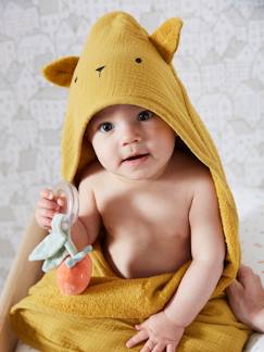Babymode-Bademäntel & Badecapes-Bio-Kollektion: Baby Kapuzenbadetuch & Waschhandschuh