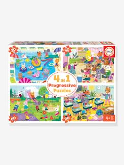 Spielzeug-Pädagogische Spiele-Puzzles-4er-Set Puzzles EDUCA Schule