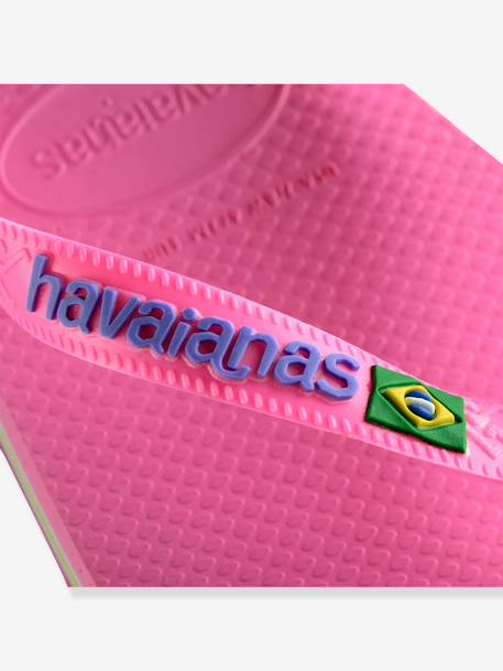 Kinder Zehentrenner Brasil Logo HAVAIANAS - leuchtgrün+leuchtrosa+marine/weiß+nachtblau - 8