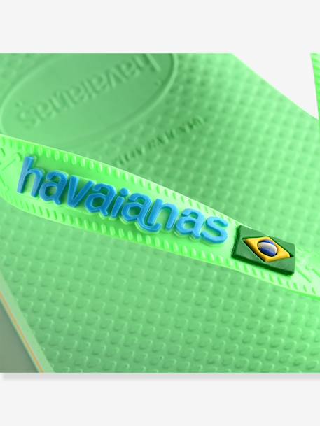 Kinder Zehentrenner Brasil Logo HAVAIANAS - leuchtgrün+leuchtrosa+marine/weiß+nachtblau - 3