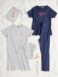 Umstandsmode-Nachtwäsche & Homewear-Geschenk-Set für Mama & Baby: Nachthemd, Shirt, Leggings & Body