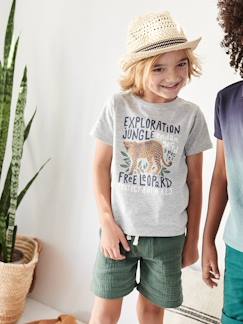 Jungenkleidung-Jungen-Set: T-Shirt & Shorts, Leopard Oeko Tex