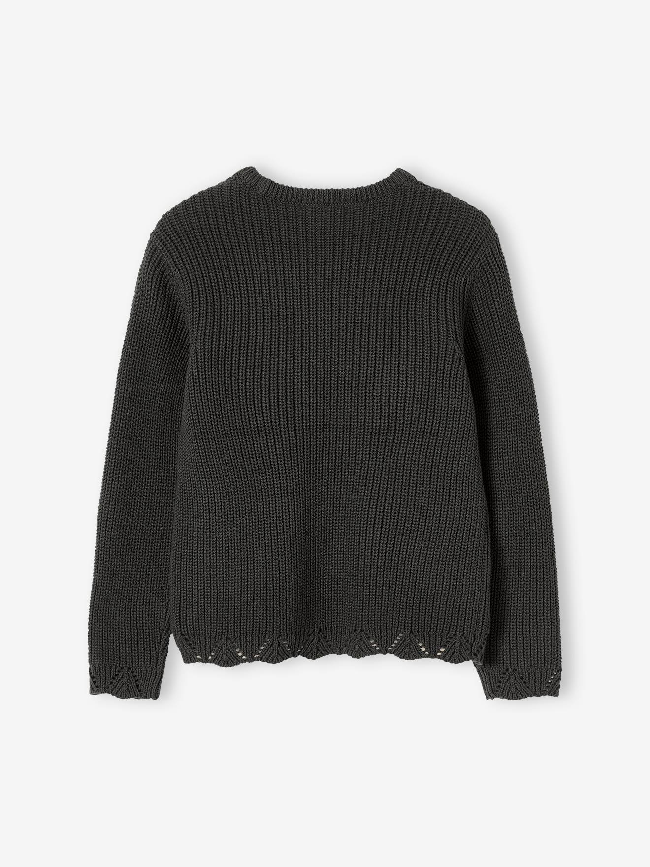 Vertbaudet Mädchen Pullover Basic - OEKO-TEX Marine Strickpullover