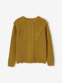 Maedchenkleidung-Pullover, Strickjacken & Sweatshirts-Mädchen Pullover mit Volants Oeko-Tex