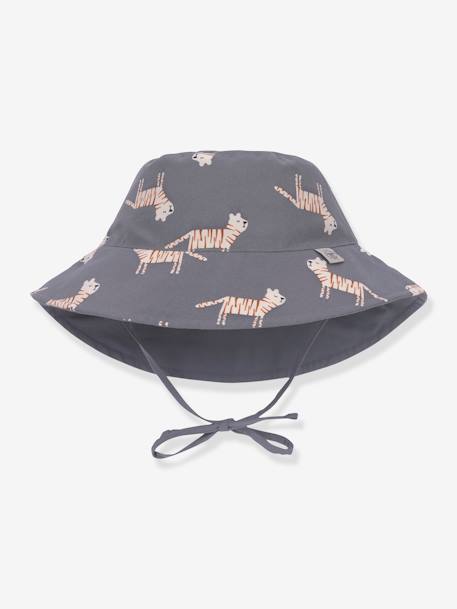Wendbarer Baby Sonnenhut, UV-Schutz LÄSSIG - grau+olivgrün - 1