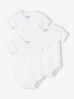 Babymode-3er-Pack Neugeborenen-Bodys aus Bio-Baumwolle, Kurzarm BASIC