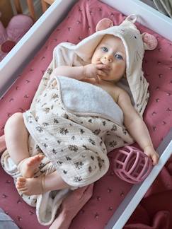 Babymode-Bademäntel & Badecapes-Baby Kapuzenbadetuch „Landhaus“ mit Geschenkverpackung