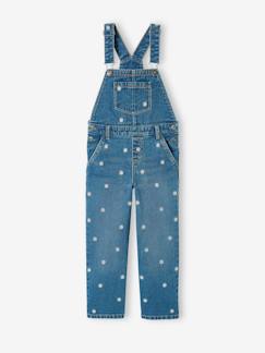 Maedchenkleidung-Jumpsuits & Latzhosen-Mädchen Jeans-Latzhose mit weitem Bein