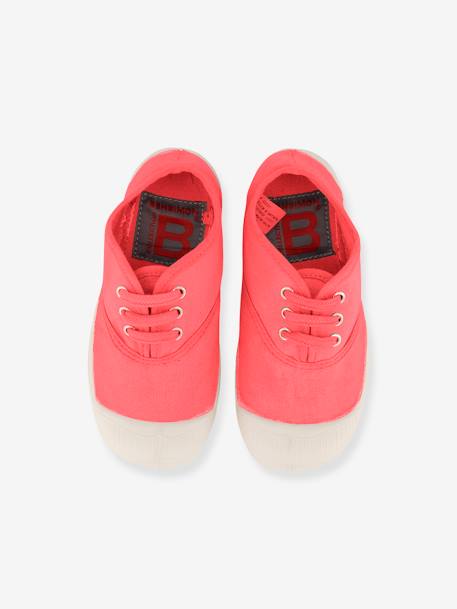 Kinder Stoffschuhe mit Schnürung BENSIMON Oeko-Tex - grün+rosa - 7