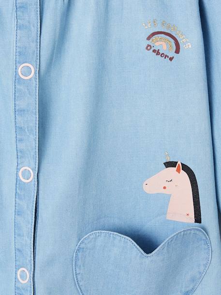Mädchen Malkittel aus Chambray, personalisierbar - double stone - 4