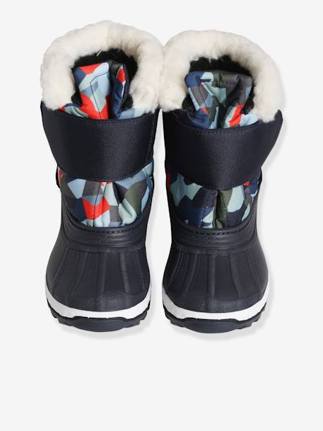 Jungen Winterstiefel mit Recyclingmaterial - blau bedruckt - 4