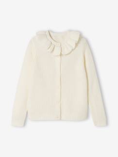 Maedchenkleidung-Pullover, Strickjacken & Sweatshirts-Strickjacken-Warmer Mädchen Cardigan mit Kragen Oeko-Tex