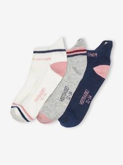 Maedchenkleidung-Unterwäsche, Socken, Strumpfhosen-Socken-3er-Pack Mädchen Sportsocken