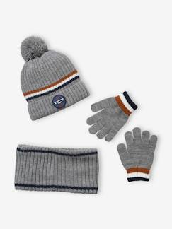 -Jungen Set: Mütze, Loopschal & Handschuhe BASIC