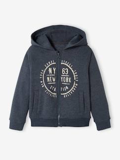 Jungenkleidung-Pullover, Strickjacken, Sweatshirts-Sweatshirts-Jungen Kapuzensweatjacke, Skater BASIC Oeko-Tex