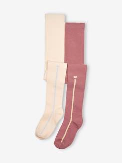 Maedchenkleidung-Unterwäsche, Socken, Strumpfhosen-Strumpfhosen-2er-Pack Mädchen Strumpfhosen, Glitzerstreifen Oeko-Tex
