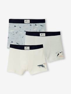 Jungenkleidung-Unterwäsche & Socken-3er-Pack Jungen Boxershorts, Meerestiere