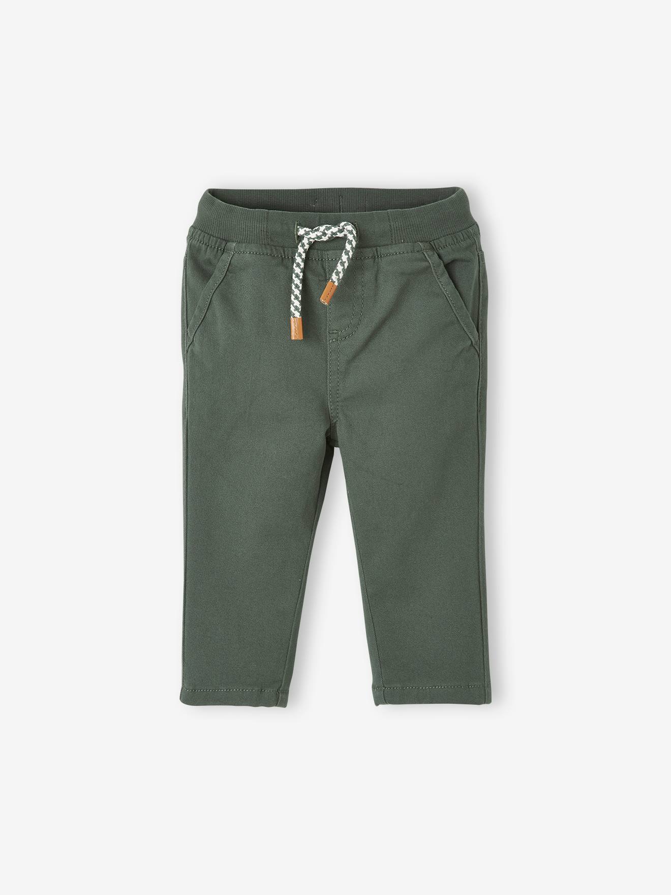 Baby Thermohose gerippter Dehnbund mit Zierkordel