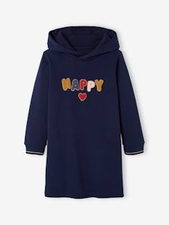 -Mädchen Sweatkleid mit Kapuze