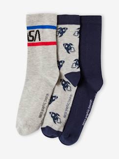 Jungenkleidung-Unterwäsche & Socken-Socken-3er-Pack Jungen Socken NASA Oeko-Tex