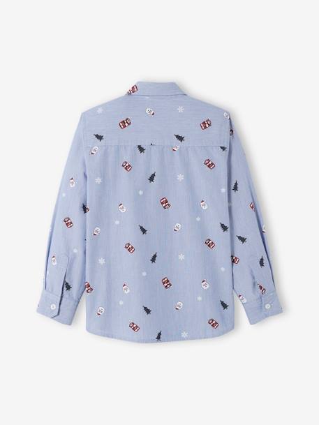 Jungen Geschenk-Set: Hemd & Fliege - blau chambray - 2