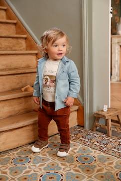 Babymode-Hemden & Blusen-Jungen Baby Jeanshemd, Bleached-Effekt, personalisierbar