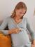 Schlafanzug für Schwangerschaft & Stillzeit - hellgrau - 3