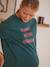 Sweatshirt für Schwangerschaft & Stillzeit, Schriftzug Oeko-Tex - nachtblau+tanne - 16