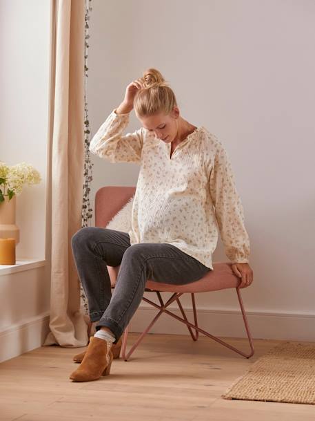 Umstands-Jeans mit Stretch-Einsatz, Mom-Fit - blue stone+blue stone+grau+schwarz - 14
