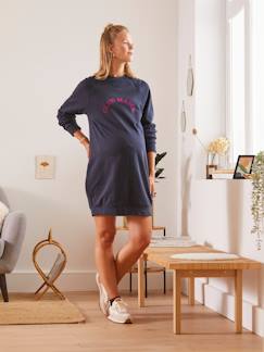 Umstandsmode-Umstandskleider-Sweatkleid mit Schriftzug, Schwangerschaft & Stillzeit