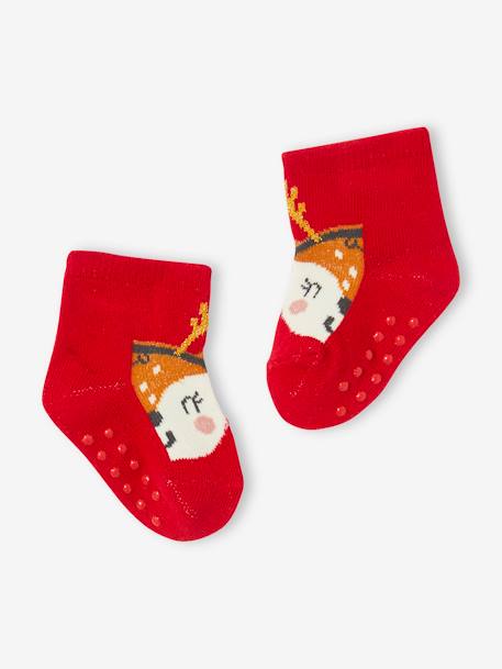 Weihnachtliches Baby-Set: Sweatshirt, Hose & Socken - wollweiß - 6