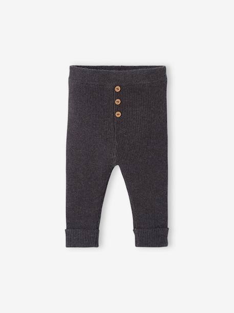 Baby Strickleggings - grau - 1