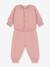 Baby-Set: Strickjacke & Hose PETIT BATEAU, Wolle/Baumwolle - rosa - 1