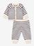 Baby-Set: Strickjacke & Hose PETIT BATEAU, Wolle/Baumwolle - weiß bedruckt - 4