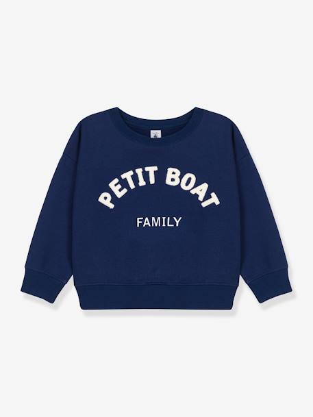 Kinder Sweatshirt PETIT BATEAU, Bio-Baumwolle - blau - 1
