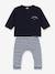 Baby Geschenk-Set: Shirt & Hose PETIT BATEAU - marine - 1