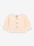 Baby Strickjacke PETIT BATEAU, Bio-Baumwolle - rosa+weiß - 5
