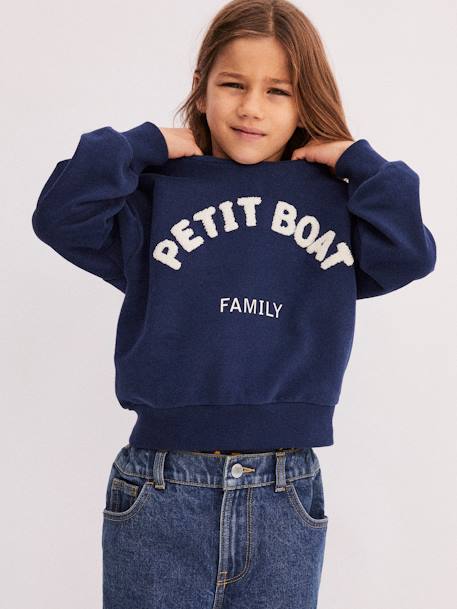 Kinder Sweatshirt PETIT BATEAU, Bio-Baumwolle - blau - 4