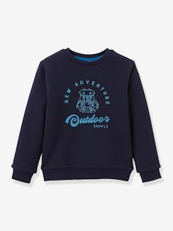 Jungenkleidung-Pullover, Strickjacken, Sweatshirts-Pullover-Jungen Sweatshirt mit Teddyfleece-Futter CYRILLUS
