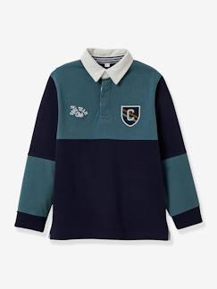 Jungenkleidung-Shirts, Poloshirts & Rollkragenpullover-Poloshirts-Jungen Rugbyshirt CYRILLUS, Bio-Baumwolle