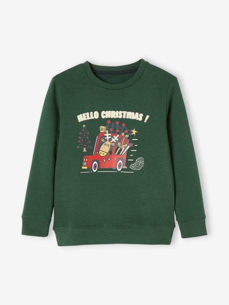 Jungen Sweatshirt, Weihnachten Oeko-Tex - tanne - 1