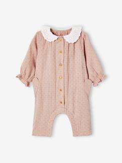 Babymode-Jumpsuits & Latzhosen-Baby Overall mit Lochstickereien