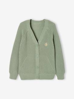 Maedchenkleidung-Pullover, Strickjacken & Sweatshirts-Mädchen Strickjacke mit V-Ausschnitt