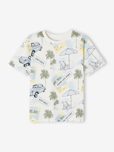 Jungen T-Shirt, Urlaubs-Print weiß bedruckt 2