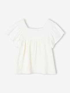 Maedchenkleidung-Shirts & Rollkragenpullover-Mädchen Bluse mit Materialeffekt
